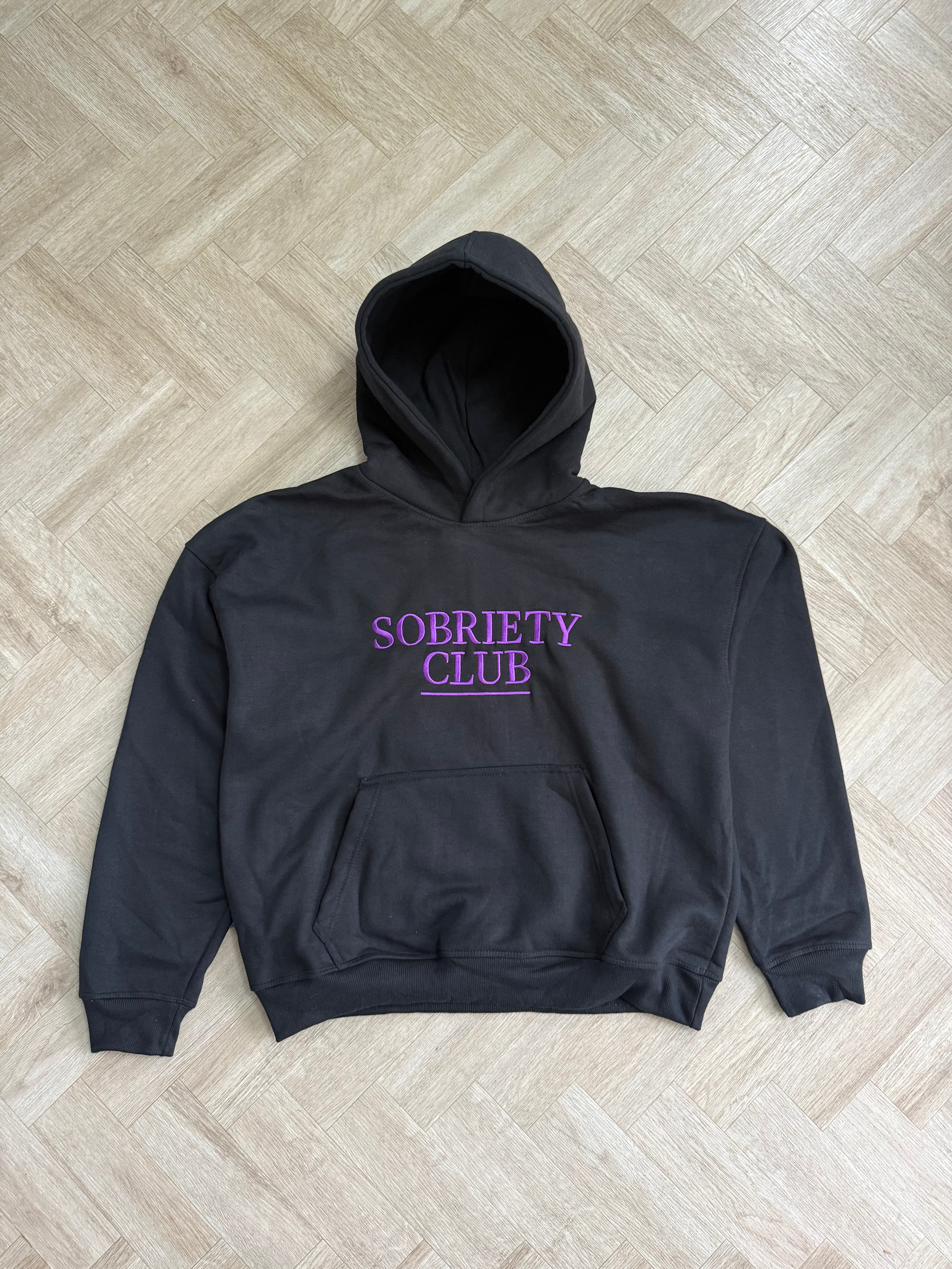 Sobriety Club Purple/Black hoodie