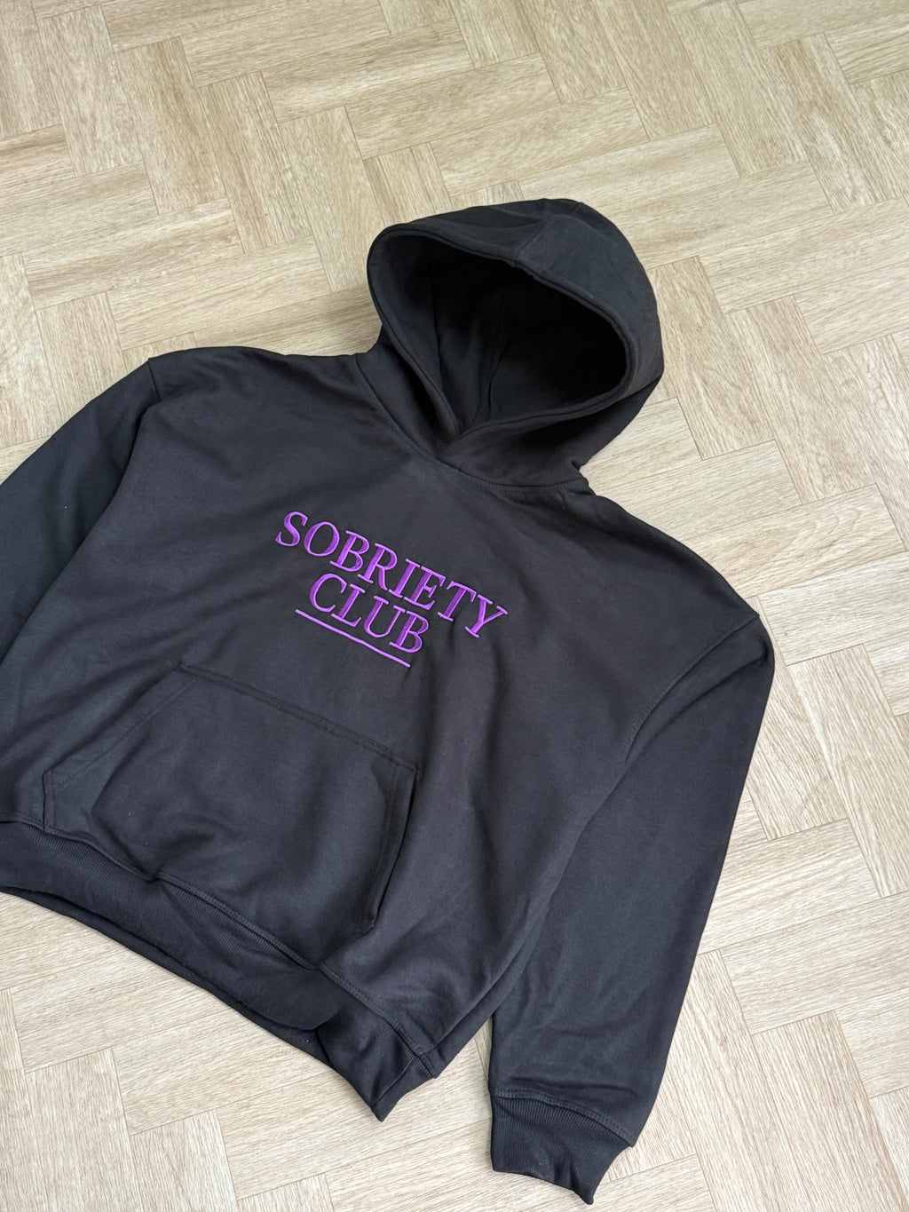 Sobriety Club Purple/Black hoodie