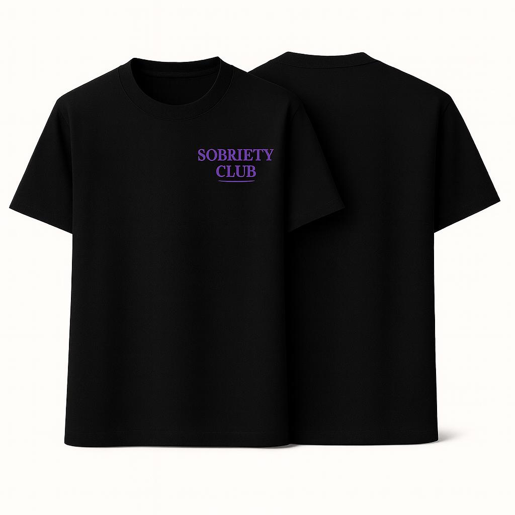 Sobriety Club Purple/Black tshirt (presale)